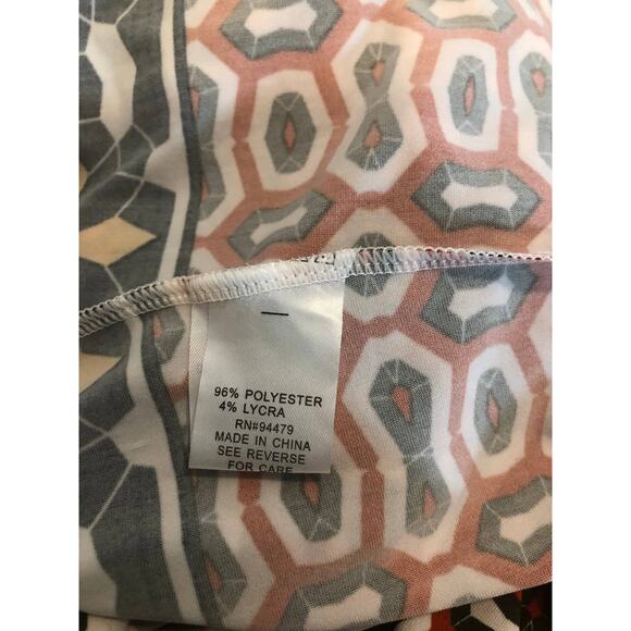 Magic Maxi Dress Women Small Red Geometric Sleeveless Stretch Boho Casual - Picture 9 of 12